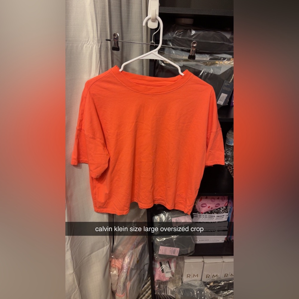 Calvin Klein Bright Orange Crop Top